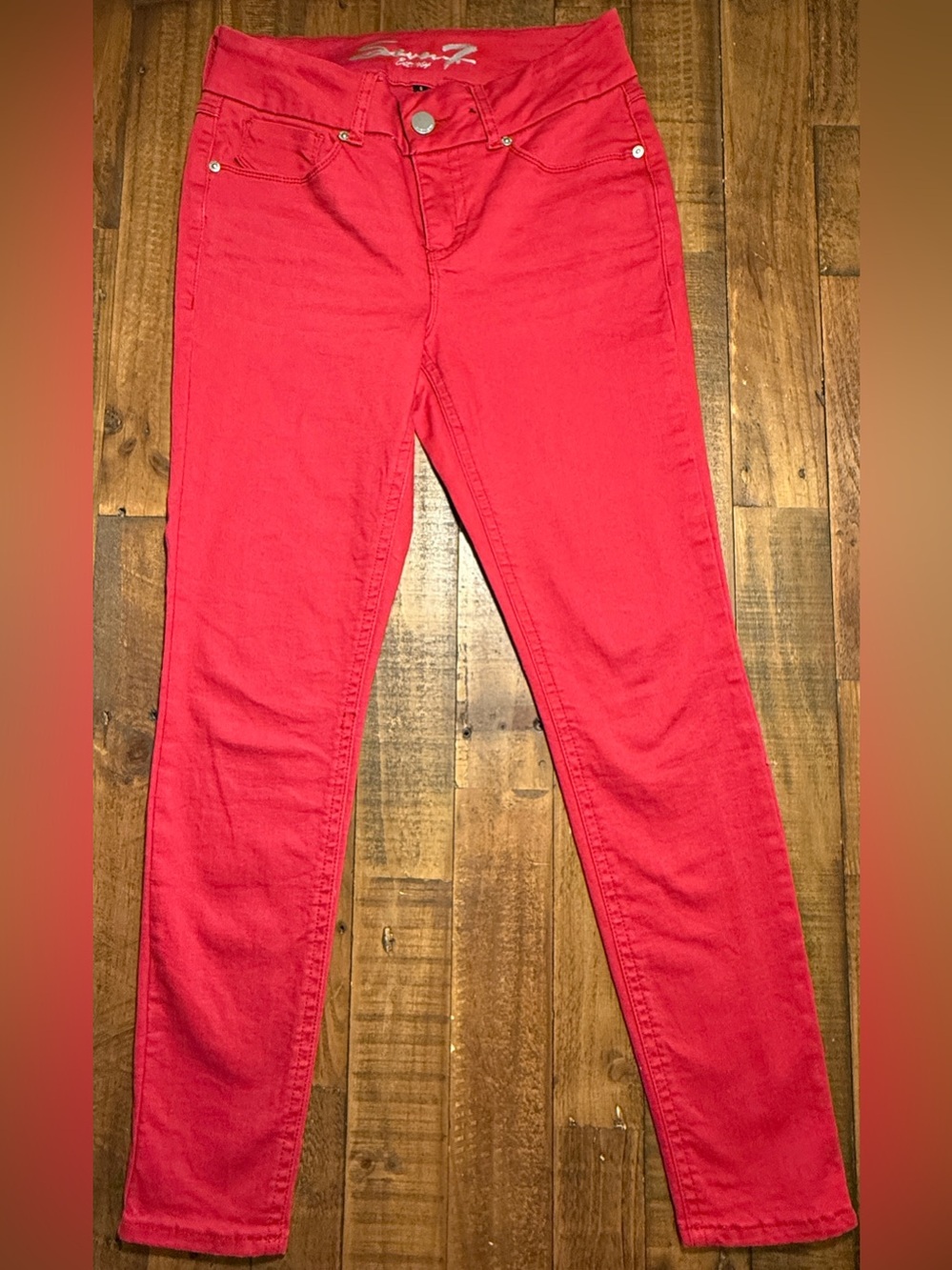 Seven7 Women’s Size 8 Skinny Jeans – Chili Pepper Red Stretch Denim